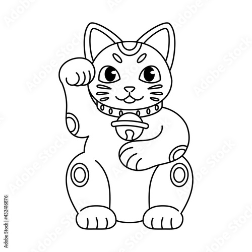 Outline of a Japanese Maneki Neko
