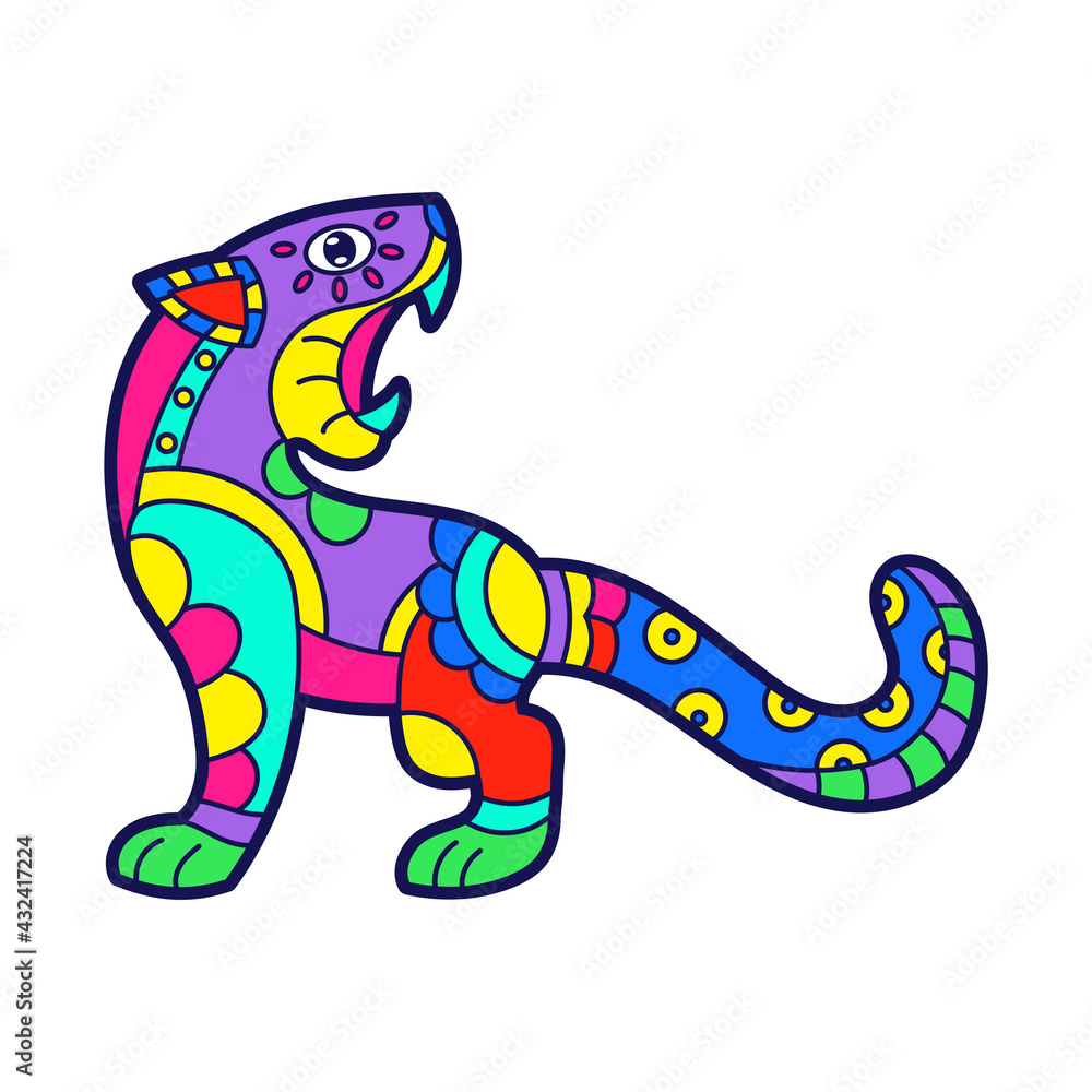 Fototapeta premium Alebrije of a panther Mexican culture