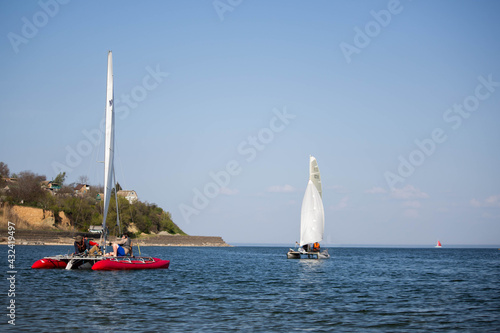 regatta on the water, sports competitions at sea 