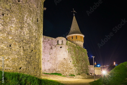 View of the towers and walls of the Kamianets-Podilskyi Castle i