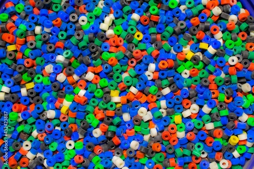 plastic blue beads. wallpaper