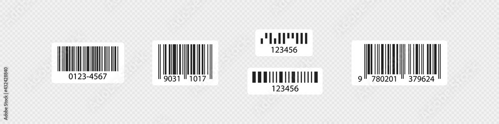Bar code illustration. Scan sticker icon. Product number concept for your design in vector flat Bar code illustration. Scan sticker icon. Product number concept for your design in vector flat