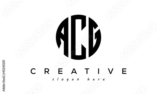 Letters ACG creative circle logo design vector photo