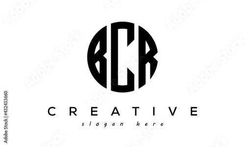 Letters BCR creative circle logo design vector photo