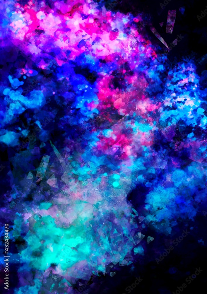 暗闇に光る幻想的な虹色テクスチャ背景