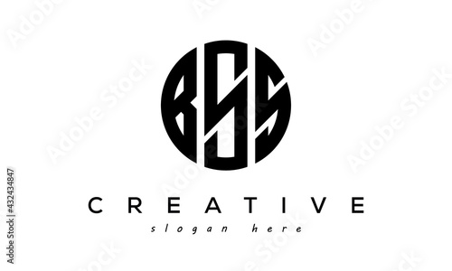 Letters BSS creative circle logo design vector