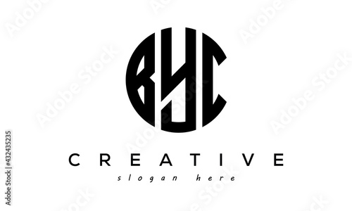 Letters BYC creative circle logo design vector photo