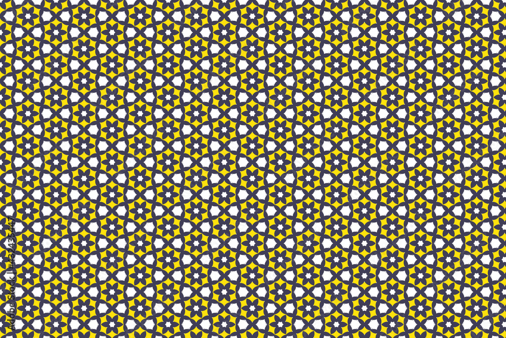 Pattern Of White and yellow Polka Dots On Background