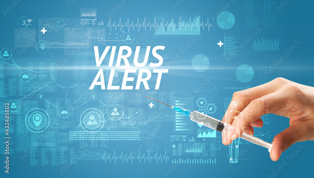 Syringe needle with virus vaccine Syringe needle with virus vaccine