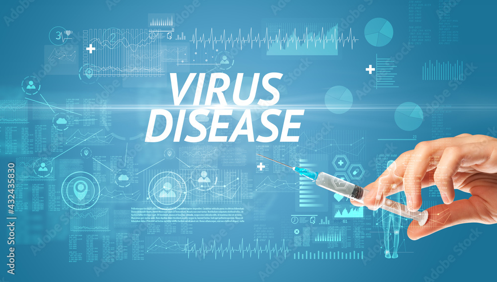 Syringe needle with virus vaccine Syringe needle with virus vaccine