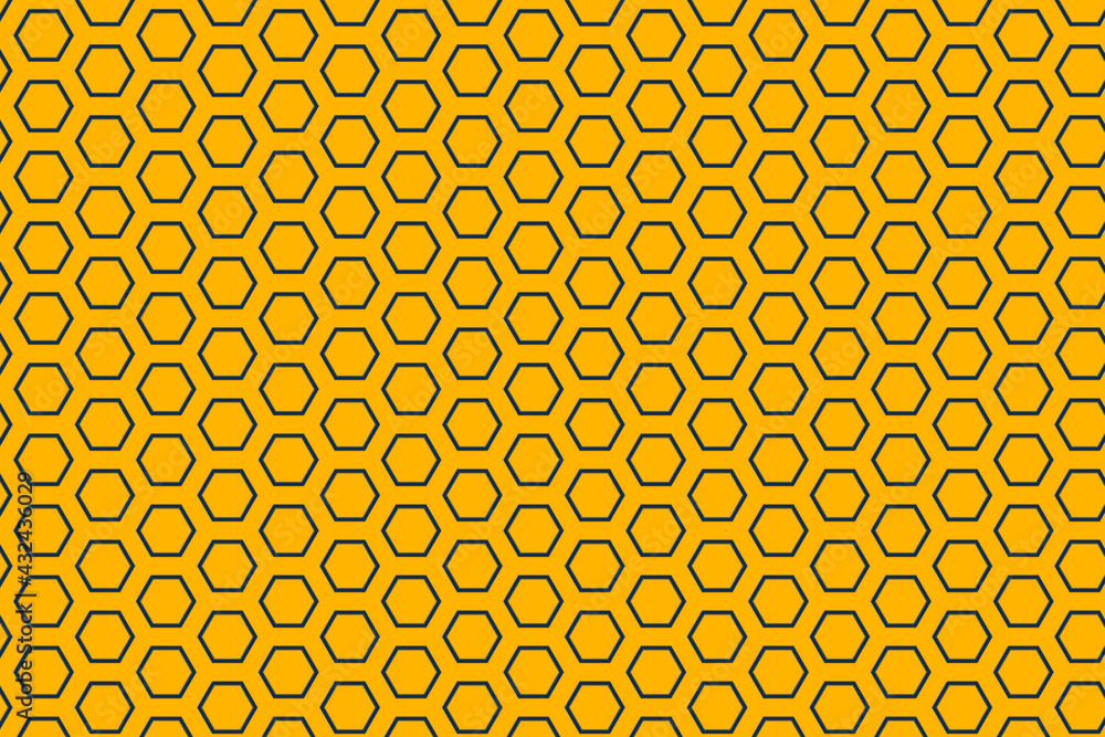 seamless pattern with hexagon. hexagons geometric seamless pattern. Hexagonal cell texture. Honeycomb pattern on Yellow background. Graphic style for wallpaper, wrapping, fabric, apparel, print seamless pattern with hexagon. hexagons geometric seamless pattern. Hexagonal cell texture. Honeycomb pattern on Yellow background. Graphic style for wallpaper, wrapping, fabric, apparel, print