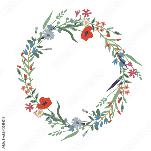 Decorative floral wreath