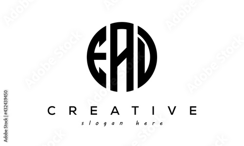 Letters EAD creative circle logo design vector