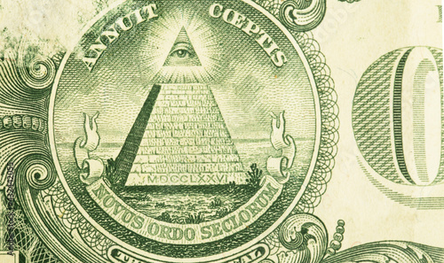 american dollar with masonic symbol
