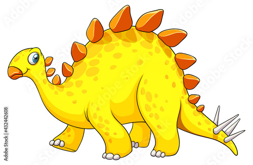 A stegosaurus dinosaur cartoon character