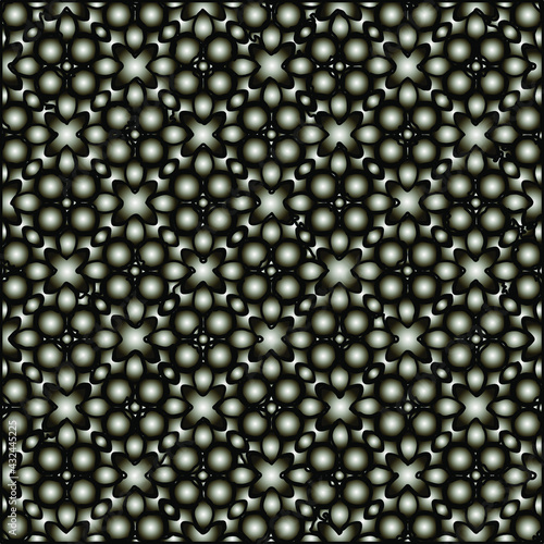 Fototapeta Naklejka Na Ścianę i Meble -  Pattern with a black-and-white gradient . Abstract metallic background