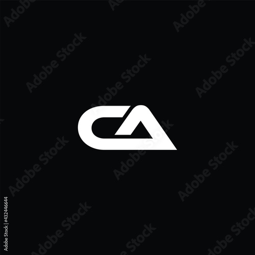 ca letter logo design 