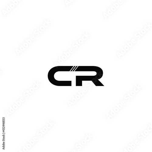 cr letter logo design 