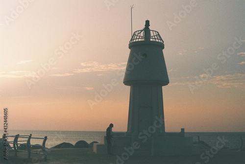 lighthouse at sunset