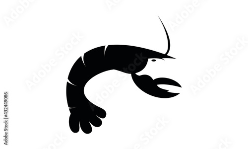 silhouette lobster vector
