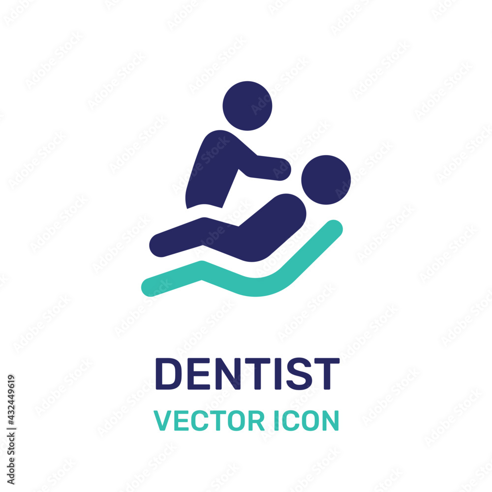 Dentist icon vector illustration on white background Dentist icon vector illustration on white background