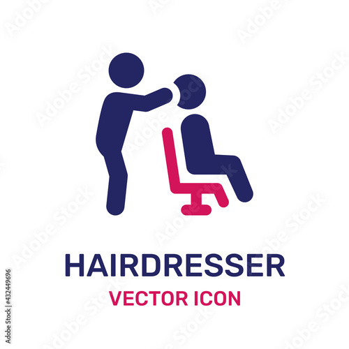 Hairdresser service vector icon. Salon concept
