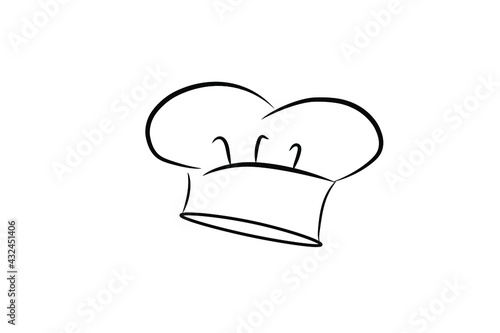 Chef uniform illustration. Chef's Hat Logo.