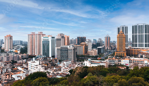 Cityscape of Zhongshan City, Guangdong Province, China