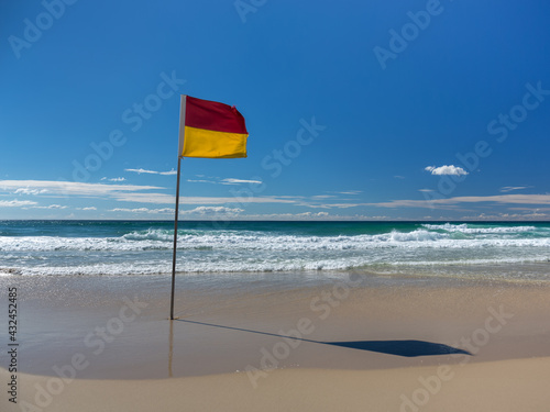 Red and Yellow Australian surf lifesaving beach flag