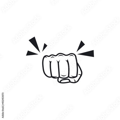punch hand icon vector illustration design template