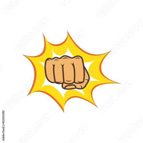 punch hand icon vector illustration design template