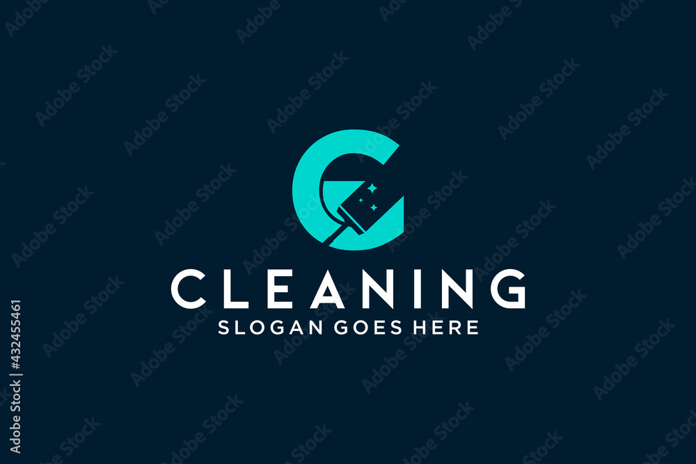 Letter G for cleaning clean service Maintenance for car detailing, homes logo icon vector template.