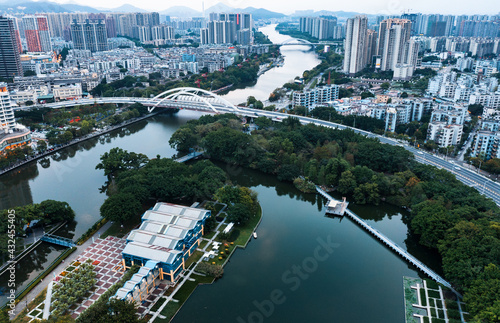 Urban environment of Qijiang Park, Zhongshan City, Guangdong Province, China photo