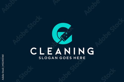 Letter G for cleaning clean service Maintenance for car detailing, homes logo icon vector template.