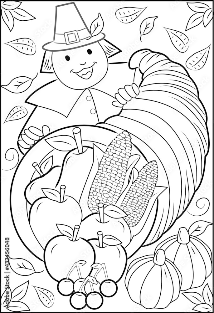 Smiling between meals Coloring page