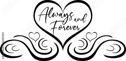 Always and Forever Heart Scroll