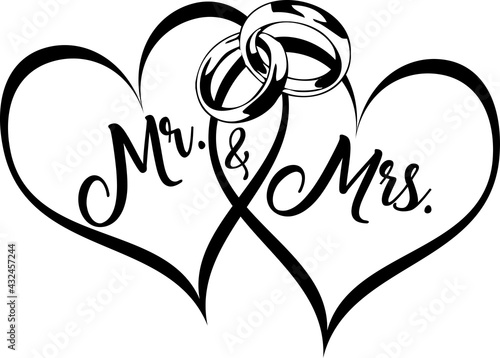 Two Hearts with Wedding Bands