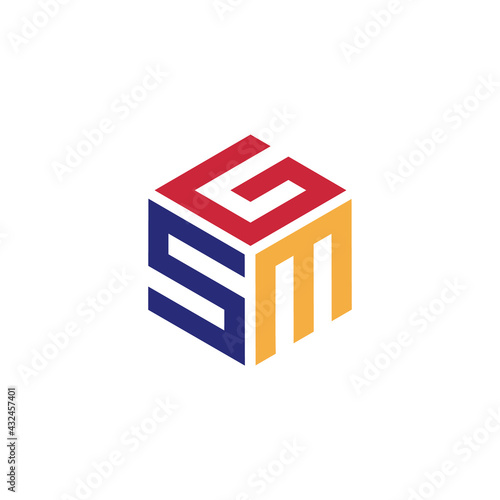 Hexagon logo with the letters GSM design