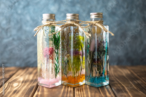 ハーバリウムの室内撮影