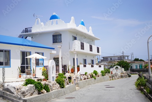 宮古島のにあるギリシャ風のリゾートホテル