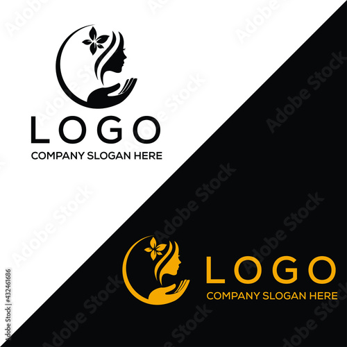 BEAUTY SALOON SPA HAIR LOGOTYPE LUXURY LOGO