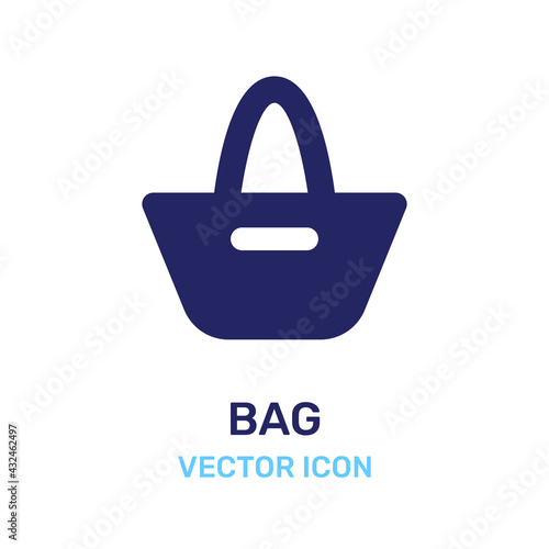 Hand carry shopping bag icon
