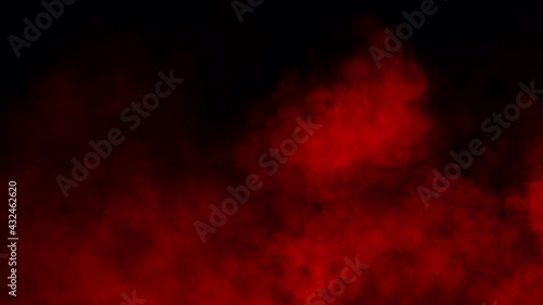 Abstract Red smoke on black background ,Wallpaper Illustration