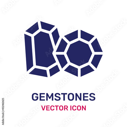 Gemstones vector icon illustration