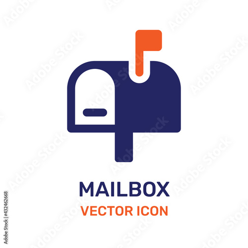 Mail box, letter and post, mailbox icon