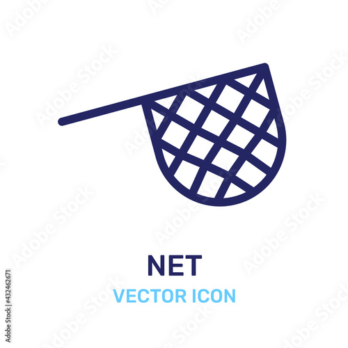 Net vector icon catching trap