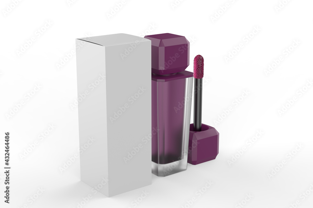Matte Lip Tint, Smooth and Moisturizer Lipstick. 3d illustration Matte Lip Tint, Smooth and Moisturizer Lipstick. 3d illustration
