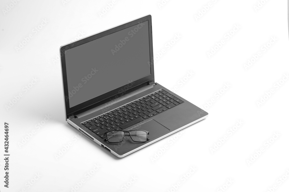 work from home concept. smartphone, diary and earphone on white background work from home concept. smartphone, diary and earphone on white background