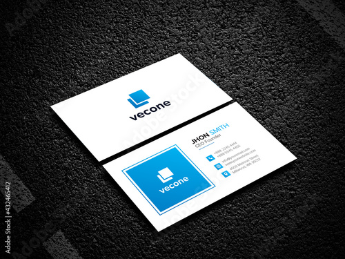 the corner shape unique business card design