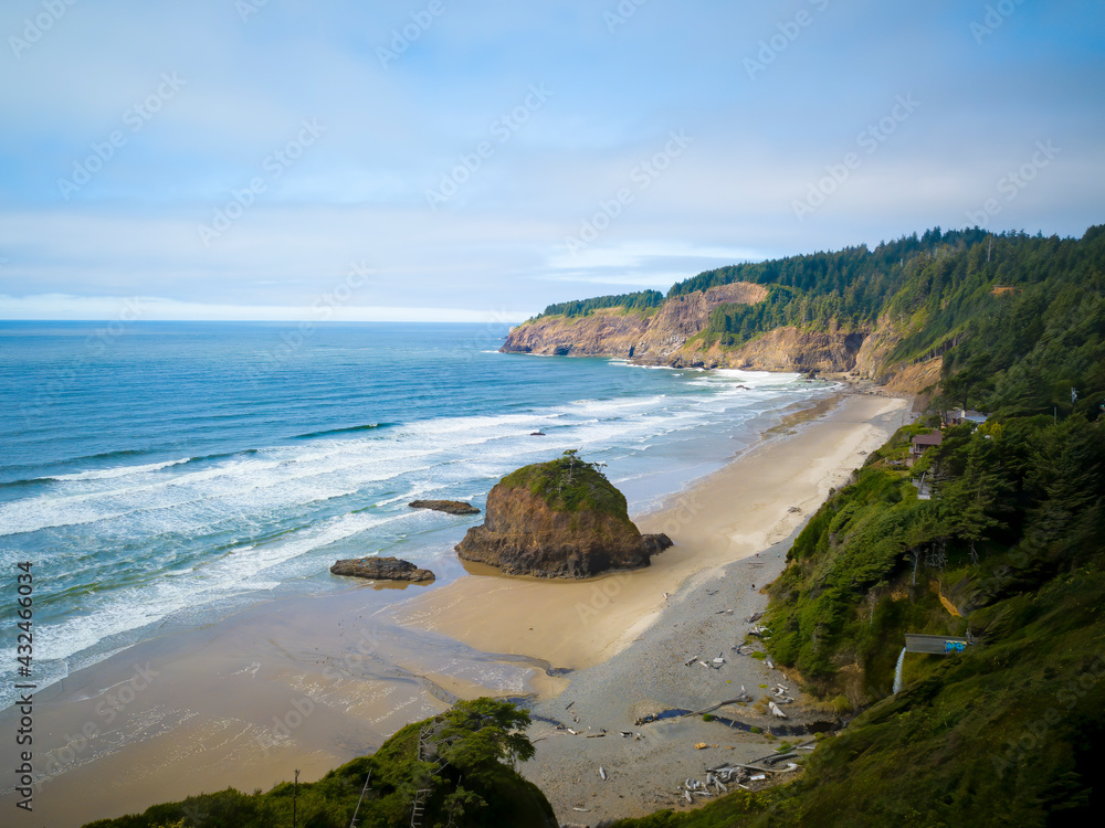 A secluded beach on the Oregon coast